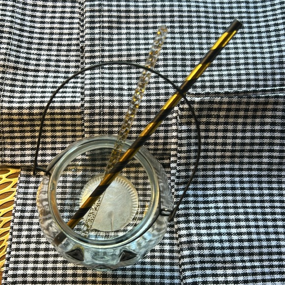 Gingham Table Runner Black + White 14 x 108 Inches Tablescape Black Gold  NEW! - Picture 8 of 13